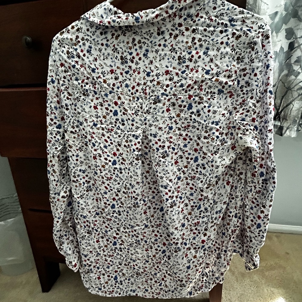 Beach Lunch Lounge Button Down Floral Shirt - image 2